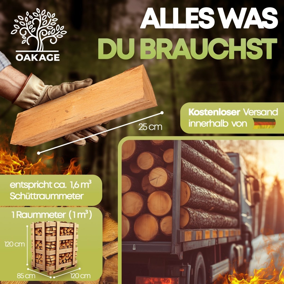 30-kg-buche-kammergetrocknetes-kaminholz-829426-2.jpg Birken-Brennholz 1 Raummeter Palette kammergetrocknet aromatisches Flammenbild – Bild 1