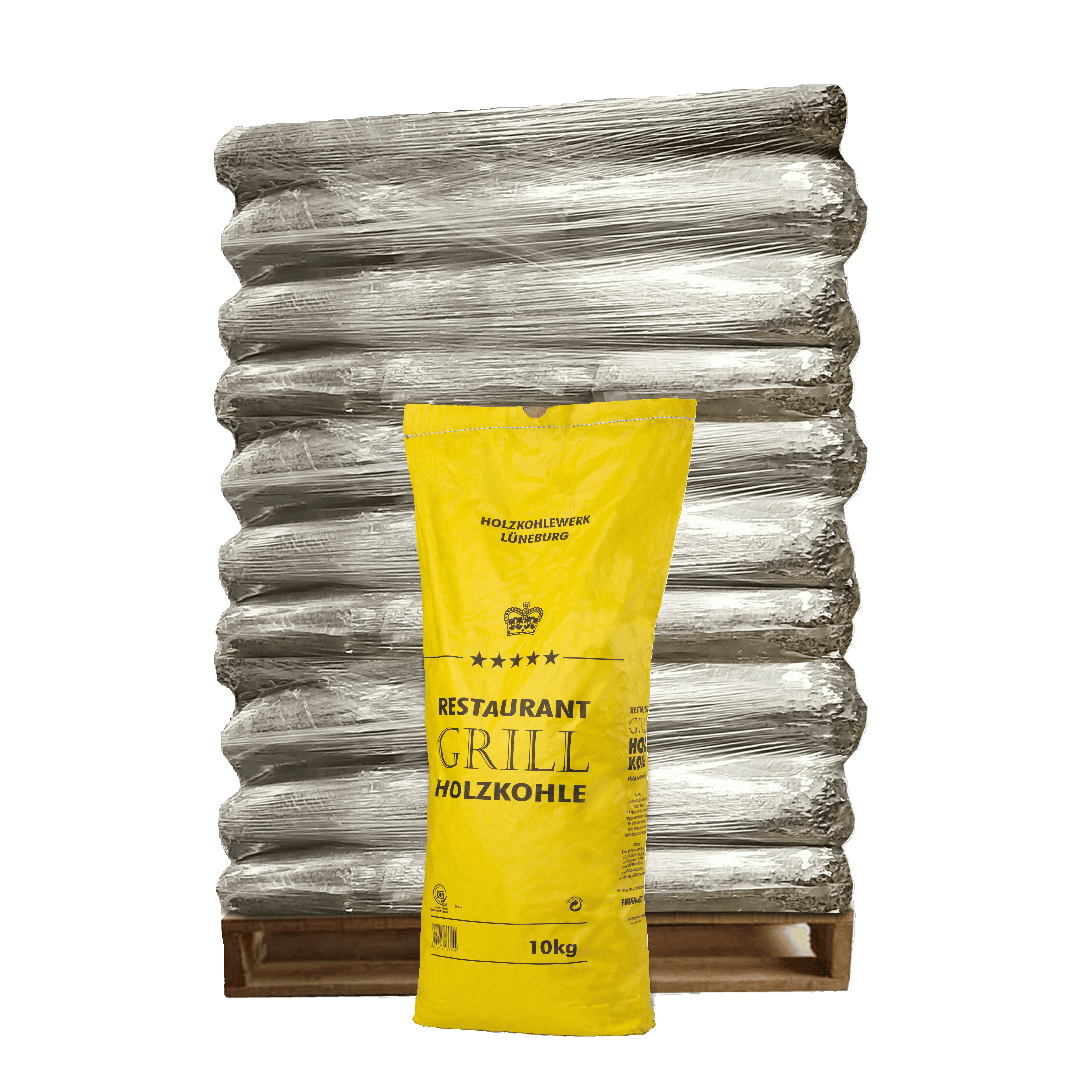 Design_41_1-1.png Gastro Steakhouse-Grillkohle Palette 180 kg (12 x 15 kg) große Stücke – Bild 1