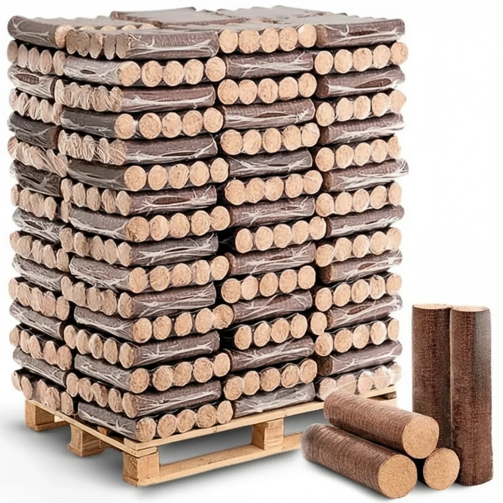 rffz.webp holz4home Hartholzbriketts 960 kg Palette – Premium Holzbriketts mit langer Brenndauer – Bild 1